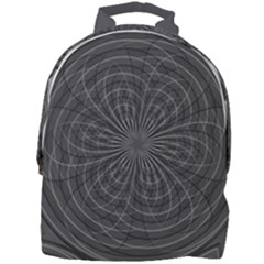 Abstract Spirals, Spiral Abstraction, Gray Color, Graphite Mini Full Print Backpack by Casemiro