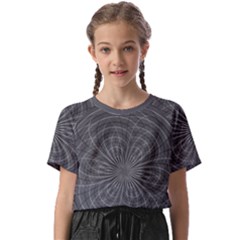 Abstract Spirals, Spiral Abstraction, Gray Color, Graphite Kids  Basic Tee by Casemiro