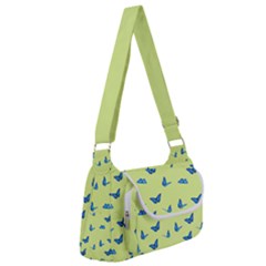 Blue Butterflies At Lemon Yellow, Nature Themed Pattern Multipack Bag by Casemiro