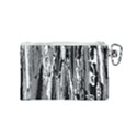 Black And White Abstract Linear Print Canvas Cosmetic Bag (Small) View2