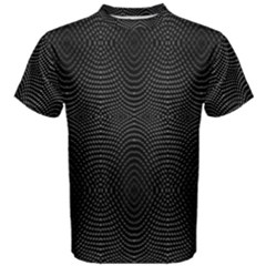 Black And White Kinetic Design Pattern Men s Cotton Tee by dflcprintsclothing