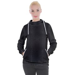 Black And White Kinetic Design Pattern Women s Hooded Pullover by dflcprintsclothing