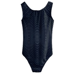 Black And White Kinetic Design Pattern Kids  Cut-out Back One Piece Swimsuit by dflcprintsclothing