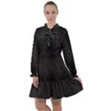 Black And White Kinetic Design Pattern All Frills Chiffon Dress View1