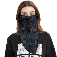 Black And White Kinetic Design Pattern Face Covering Bandana (triangle) by dflcprintsclothing