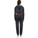 Black And White Kinetic Design Pattern Cropped Zip Up Lounge Set View2