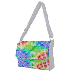 Tie Die Look Rainbow Pattern Full Print Messenger Bag (l) by myblueskye777