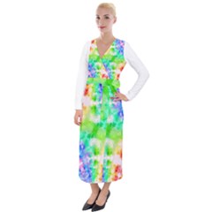 Fpd Batik Rainbow Pattern Velvet Maxi Wrap Dress by myblueskye777