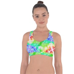 Fpd Batik Rainbow Pattern Cross String Back Sports Bra by myblueskye777