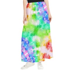 Fpd Batik Rainbow Pattern Maxi Chiffon Skirt by myblueskye777