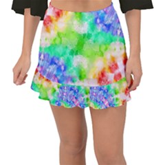 Fpd Batik Rainbow Pattern Fishtail Mini Chiffon Skirt by myblueskye777