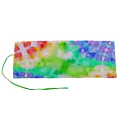 Fpd Batik Rainbow Pattern Roll Up Canvas Pencil Holder (s) by myblueskye777