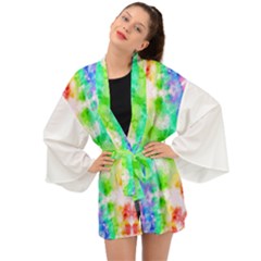 Fpd Batik Rainbow Pattern Long Sleeve Kimono by myblueskye777