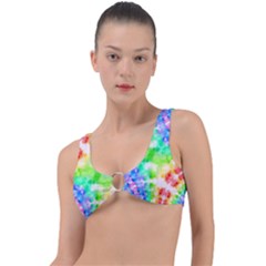 Fpd Batik Rainbow Pattern Ring Detail Bikini Top by myblueskye777