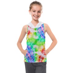 Fpd Batik Rainbow Pattern Kids  Sleeveless Hoodie by myblueskye777