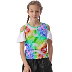 Fpd Batik Rainbow Pattern Kids  Butterfly Cutout Tee by myblueskye777