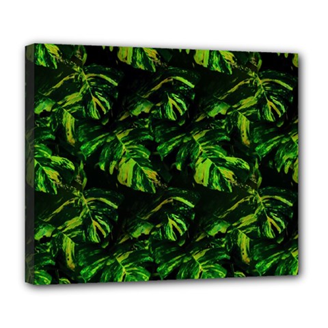 Jungle Camo Tropical Print Deluxe Canvas 24  X 20  (stretched) by dflcprintsclothing