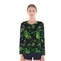 Jungle Camo Tropical Print Women s Long Sleeve Tee