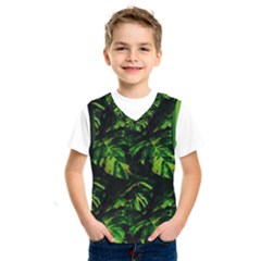 Jungle Camo Tropical Print Kids  Basketball Tank Top by dflcprintsclothing