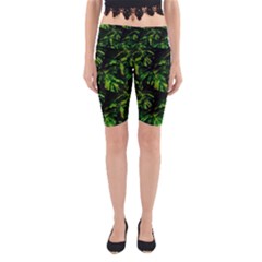 Jungle Camo Tropical Print Yoga Cropped Leggings by dflcprintsclothing