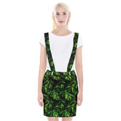 Jungle Camo Tropical Print Braces Suspender Skirt