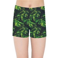 Jungle Camo Tropical Print Kids  Sports Shorts by dflcprintsclothing