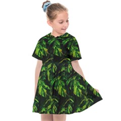 Jungle Camo Tropical Print Kids  Sailor Dress