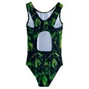 Jungle Camo Tropical Print Kids  Cut-Out Back One Piece Swimsuit View2