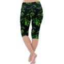 Jungle Camo Tropical Print Lightweight Velour Cropped Yoga Leggings View4