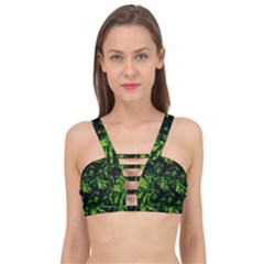 Jungle Camo Tropical Print Cage Up Bikini Top by dflcprintsclothing