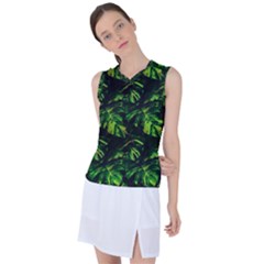 Jungle Camo Tropical Print Women s Sleeveless Sports Top by dflcprintsclothing