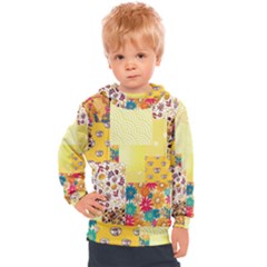 Yellow Floral Aesthetic Kids  Hooded Pullover by designsbymallika