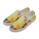 Yellow Floral Aesthetic Women s Canvas Slip Ons View2