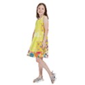 Yellow Floral Aesthetic Kids  Skater Dress View2