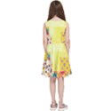 Yellow Floral Aesthetic Kids  Skater Dress View4