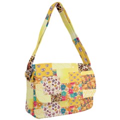 Yellow Floral Aesthetic Courier Bag by designsbymallika