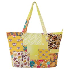 Yellow Floral Aesthetic Full Print Shoulder Bag by designsbymallika