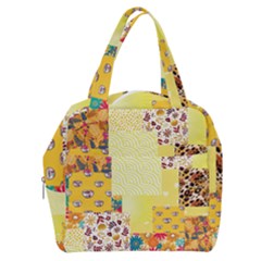 Yellow Floral Aesthetic Boxy Hand Bag by designsbymallika