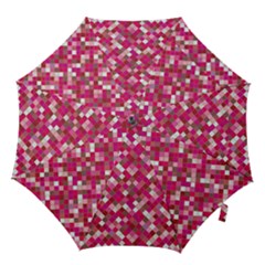 Pink Tiles Hook Handle Umbrellas (small) by designsbymallika