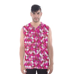 Pink Tiles Men s Basketball Tank Top by designsbymallika