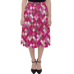 Pink Tiles Classic Midi Skirt by designsbymallika