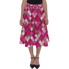 Pink Tiles Perfect Length Midi Skirt by designsbymallika