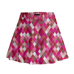 Pink Tiles Mini Flare Skirt by designsbymallika