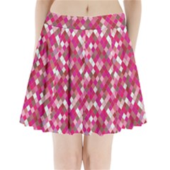 Pink Tiles Pleated Mini Skirt by designsbymallika