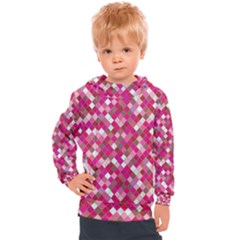 Pink Tiles Kids  Hooded Pullover by designsbymallika