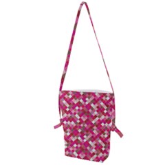 Pink Tiles Folding Shoulder Bag by designsbymallika