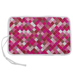 Pink Tiles Pen Storage Case (m) by designsbymallika