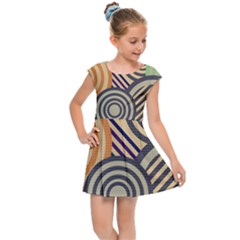 Circular Pattern Kids  Cap Sleeve Dress by designsbymallika