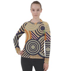 Circular Pattern Women s Pique Long Sleeve Tee