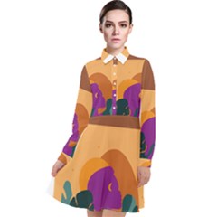 Girl Power Long Sleeve Chiffon Shirt Dress by designsbymallika